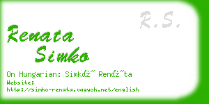 renata simko business card